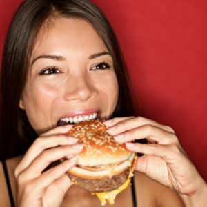 woman eating burger 2