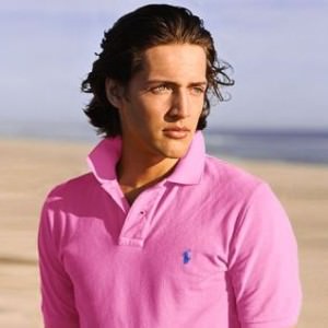 man pink shirt