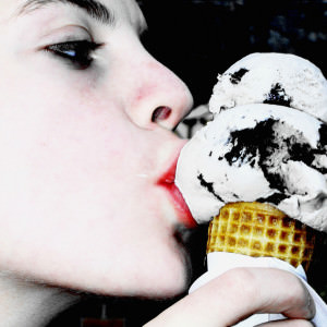 woman eating ice cream 2