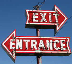 entrance exit