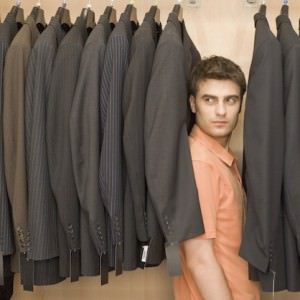 man hiding in closet
