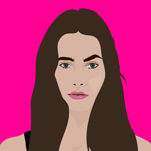 woman pink background