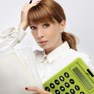 woman calculator