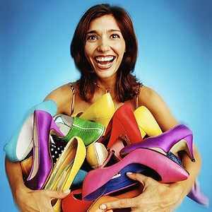 woman holding shoes 2